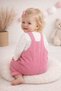 100% Cotton Piece Holiday Set Corded Fabric Velvet Ruffled Heart & Long Sleeve Bodysuit 2-Piece Baby Girl Salopet Jumpsuit - 3