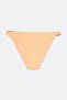 Women Shirred Pull On Bikini Bottom, Coral - 3