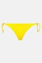 Women Brand Logo Tie Side Bikini Bottom, Yellow - 2