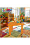 Adjustable Height Kids Plastic Table, Triangular Activity Study Table for Kindergarten Playroom - 6