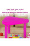 Adjustable Height Kids Plastic Table, Triangular Activity Study Table for Kindergarten Playroom - 2