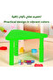Adjustable Height Kids Plastic Table, Triangular Activity Study Table for Kindergarten Playroom - 2