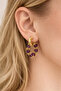 Natural stone amethyst earrings - 2