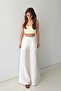 Women's Ecru Muslin Loose Cut Trousers - 5