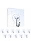 Ultra Strong Adhesive Wall Hanger Transparent Wall Hanger with Suction Cup Adhesive Hook 4 Pieces - 8