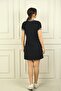 Women's V Neck Pocket Short Sleeve Stripe Detail Dress - 5