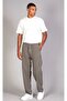 Men's Super Comfortable Tencel Fabric Khaki Baggy Pants with Elastic Waist