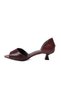 Adrian Burgundy Color Women's Low Heeled Shoes - 8