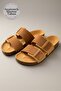 Anatomical Unisex Natural Cork Sole Genuine Leather Slippers