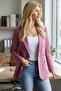 Women's Dusty Rose Buttoned Jacket Arm-20K001151