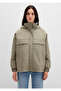 Water Repellent K Hooded Khaki Jacket 1110348-71818 - 3