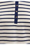 Button Detailed Striped T-Shirt Fitted / Bodycon Cut 1613394-86625 - 7