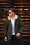 Alaska Slim Fit Water and Cold Resistant Hooded Short Parka Coat--khaki-- - 3