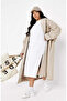 Plus Size Women's Short Sleeve Side Slit Detailed Midi Length Basic Dress -K4 241 - 2