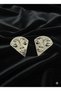 Zamak Brass Plated, Steel Tipped Gold Color Face Patterned Women's Earrings 🌟 - 2