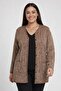 Women's Buttoned Front Mini Houndstooth Pattern Double Pocket B.B Cardigan
