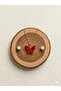 Gold Color Necklace with Red Butterfly Figure - 2