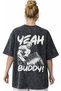 Ronnie Coleman Yeah Buddy Fitness Bodybuilding Back Printed Unisex Oversized Vintage Washed T-Shirt - 3