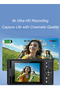 كاميرا رقمية بدقة 4K مع بطاقة ذاكرة SD سعة 128 جيجابايت، تدعم تصوير الفيديو بدقة 64 ميجابكسل وشاشة قابلة للطي بزاوية 180 درجة. - 7