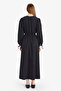 100% Cotton Printed Poplin Long Sleeve Black Dress G6020Ax26Sp - 5