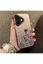 iPhone 16 Compatible Hard Acrylic Back Silicone Edge Lens Protection Case Stylish Print Patterns - 2