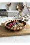 Akasya Luxury Bowl 25X4 cm Presentation Bowl Decorative Bowl Salad Bowl Wooden Bowl - 5