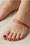 Red String Bracelet Set of 2 Adjustable Water Resistant Minimal Chance Wish Lover Friendship Bracelet - 7