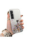 Realme C65 4g Compatible Hard Acrylic Back Silicone Edge Lens Protection Case Stylish Printing Patterns