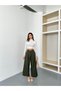 New Season Double Pleated Double Bridged Buttoned Bol Pa Wide-Leg Leg Woven Woven Palazzo Pants - 8