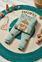 100% Cotton Cotton Piece Bear with Hat Printed Baby&Child Pajama Set Green - 4