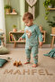 100% Cotton Piece Baby & Kids Pajama Set S. Teddy Bear Green - 4