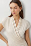Double-Breasted Yaka Viscose Blouse Lex0020 Kemi̇k - 2