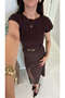 Md Kiona Brown Sleeveless Knitwear - 2