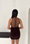 Lace Detailed Draped Midi Dress - 4