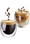 2PCS Double Wall Glass Coffee Mugs 250ml – Borosilicate Insulated Glass for Coffee, Tea, Latte & Iced Drinks DG824