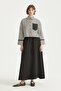 Elastic Waist Lyocell Basic Skirt Black