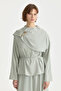 Cape Detailed TENCEL™ Skirt Blouse Set Çağla - 2