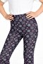 Girl's Brushed Inside Printed Tights Set of 2 – Black & Burgundy Soft-Textured Transitional Tights - 5
