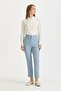 Arka Beli Elasticated Carrot Basic Poly. Viscose Trousers Light Blue