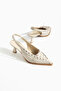 Women's Classic Heeled Shoes Light Beige Pointed Toe Suede