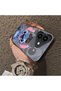 iPhone 16 Plus Compatible Hard Acrylic Back Silicone Edge Lens Protection Case Stitch Patterned - 4