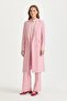 Double-Breasted Closed Long Blazer Poly. Viscose Basic Jacket Pink