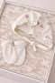 Baby Girl 5-Piece Hospital Discharge Gift Set, Cotton Piece Hearted Newborn Bodysuit Set - 3