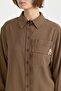 Pocket Detail TENCEL™ Trousers Tunic Set Brown - 3