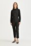 Arka Beli Elasticated Carrot Basic Poly. Viscose Pants Black