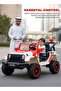 Trekker Kids Electric Jeep with Remote, LED Lights & Music, 3–6 Years (Red & White) - 4