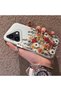 iPhone 17 Compatible Hard Acrylic Back Silicone Edge Lens Protection Case Beautiful Flower - 3
