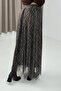 Women's Lined Elastic Waist Plaid Chiffon Skirt - 3