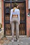 Women's Bürümcük Casual Drapey Trousers Mink - 5