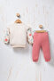 Rocha Baby Girl Teddy Bear and Balloon Printed 2-Piece Set - Set of Cotton with Lace Detailed Shoulder Pieces - 5